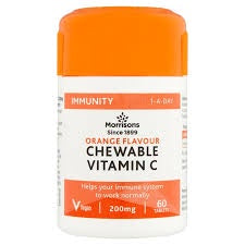 Morrisons Chewable Vitamin C  Orange Flavour 60 Tablets 200mg