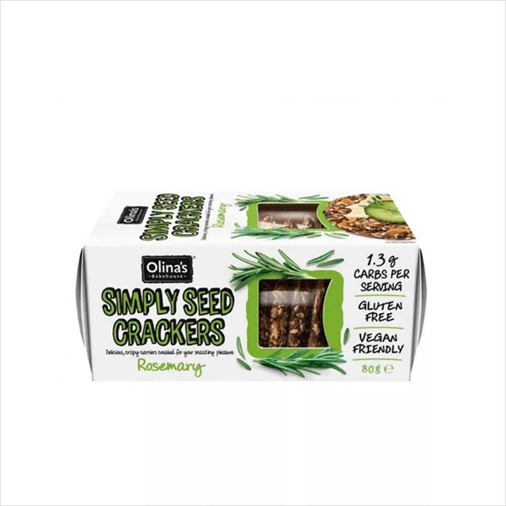 Olina's Bakehouse Simply Seeds Rosemary Crackers 80g