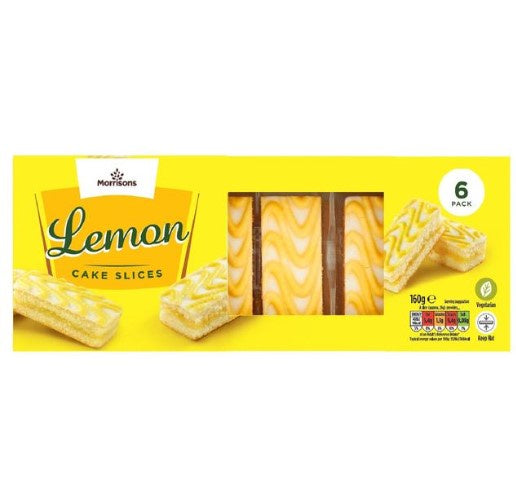 Morrisons Lemon Cake Slices 160g 6pk