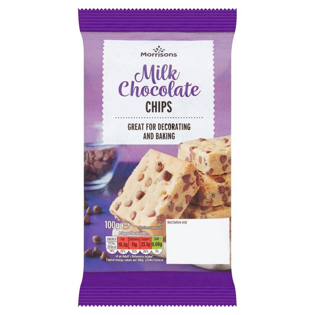 Morrisons Milk Chocolate Chips 100g