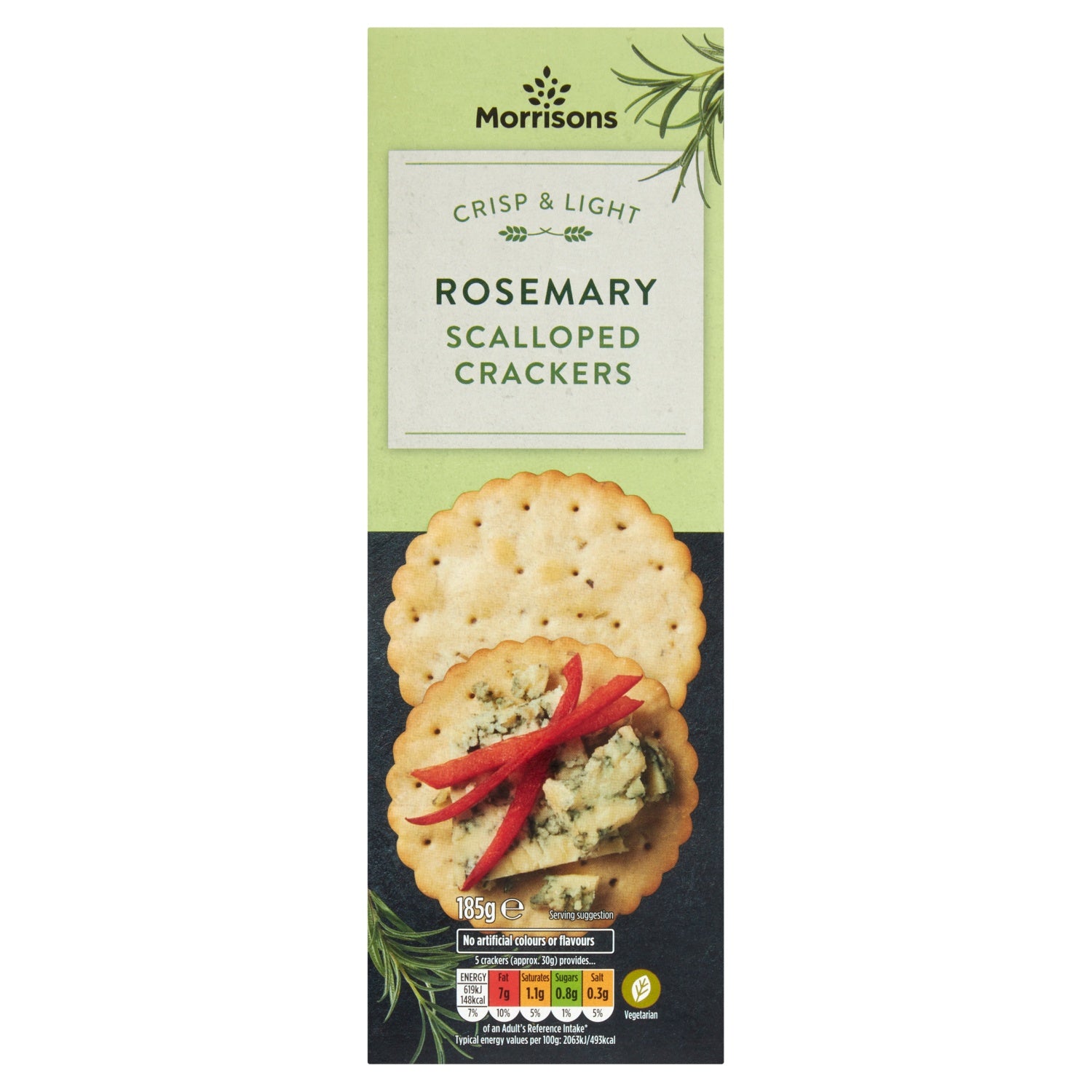 Morrisons Scalloped Rosemary Crackers 185g