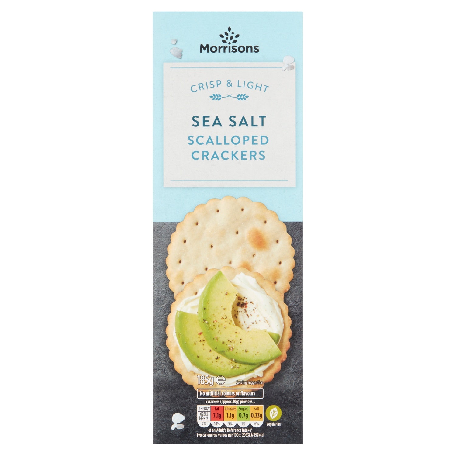 M Sea Salt Scalloped Crackers 185g