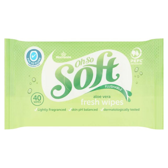 Morrisons Aloe Vera Toilet Tissue Wipes 40pk [004]