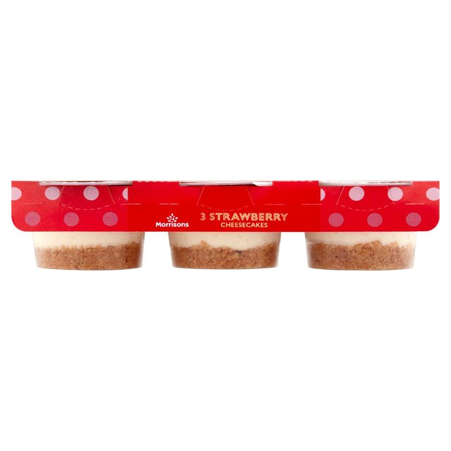 Morrisons Strawberry Cheesecakes 3 x 100g
