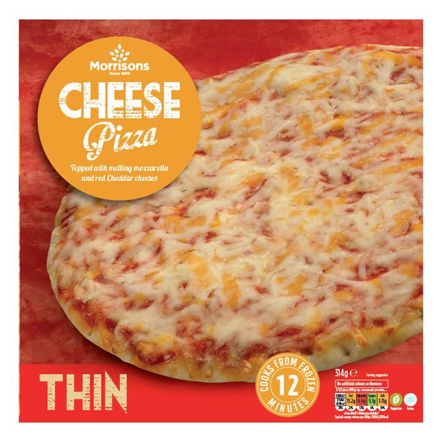 Morrisons Thin Crust Cheese Pizza 314g