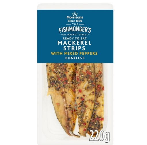 Morrisons Mackerel Strips With Mixed Pepper 220g