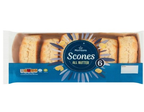 Morrisons Plain Scones 6pk