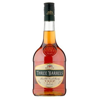 Three Barrels Brandy 70cl PM 17.49