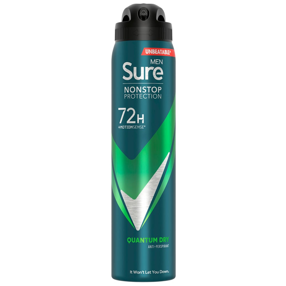 Sure For Men Quantum Dry Anti-Perspirant Nonstop Deodorant 250ml