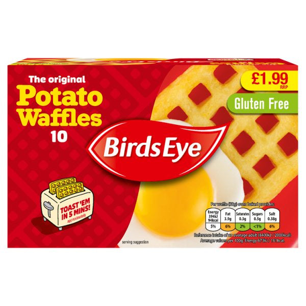 Birds Eye 10 Potato Waffles 567g