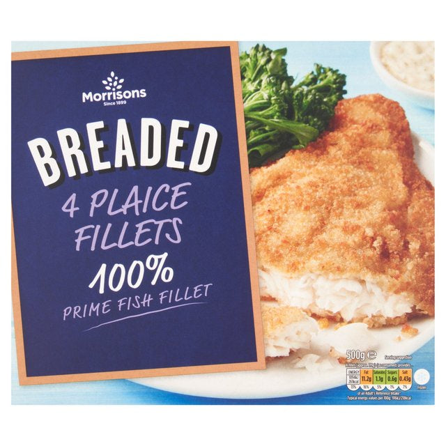 Morrisons 4 Breaded Plaice Fillets 500g