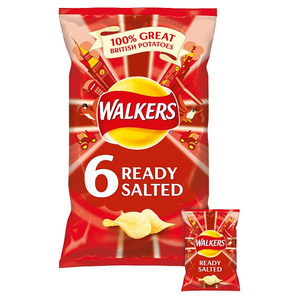 Walkers Ready Salted 6 x 25g