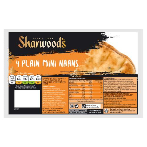 Sharwoods 4 Plain Mini Naans