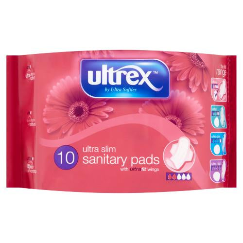 Ultrex  Ultra Slim Sanitary Pads 10pk