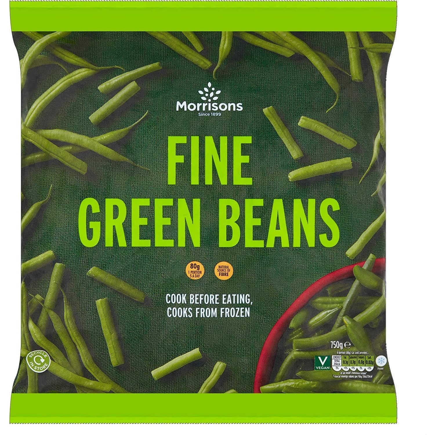 Morrisons Fine Whole Green Beans 750g