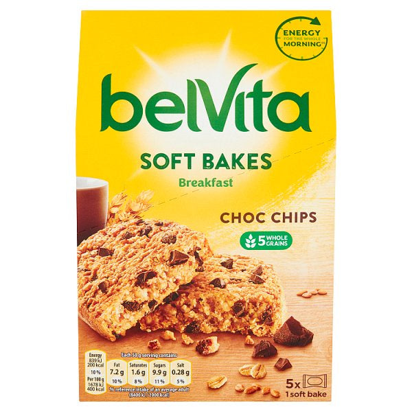 Belvita Breakfast Choc Chips Soft Bakes 5 x 50g