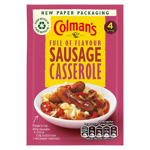 Colmans Casserole Mix Sausage 39g