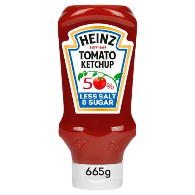 Heinz Tomato Ketchup 50% Less Sugar & Salt 605ml