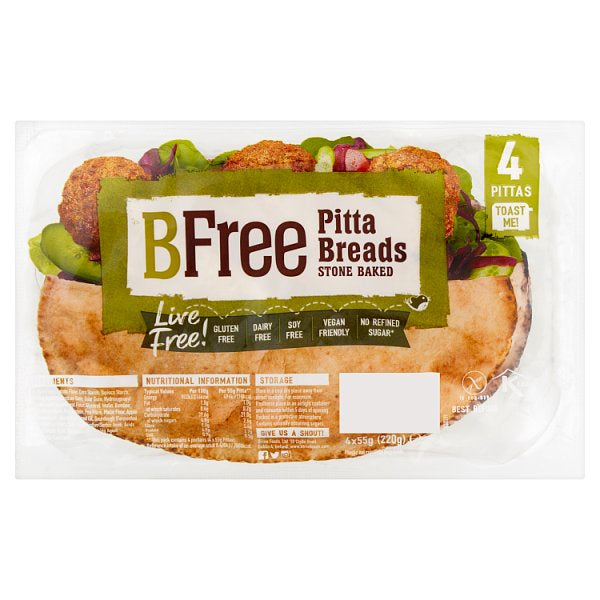 BFree Pitta Breads Stone Baked 4pk