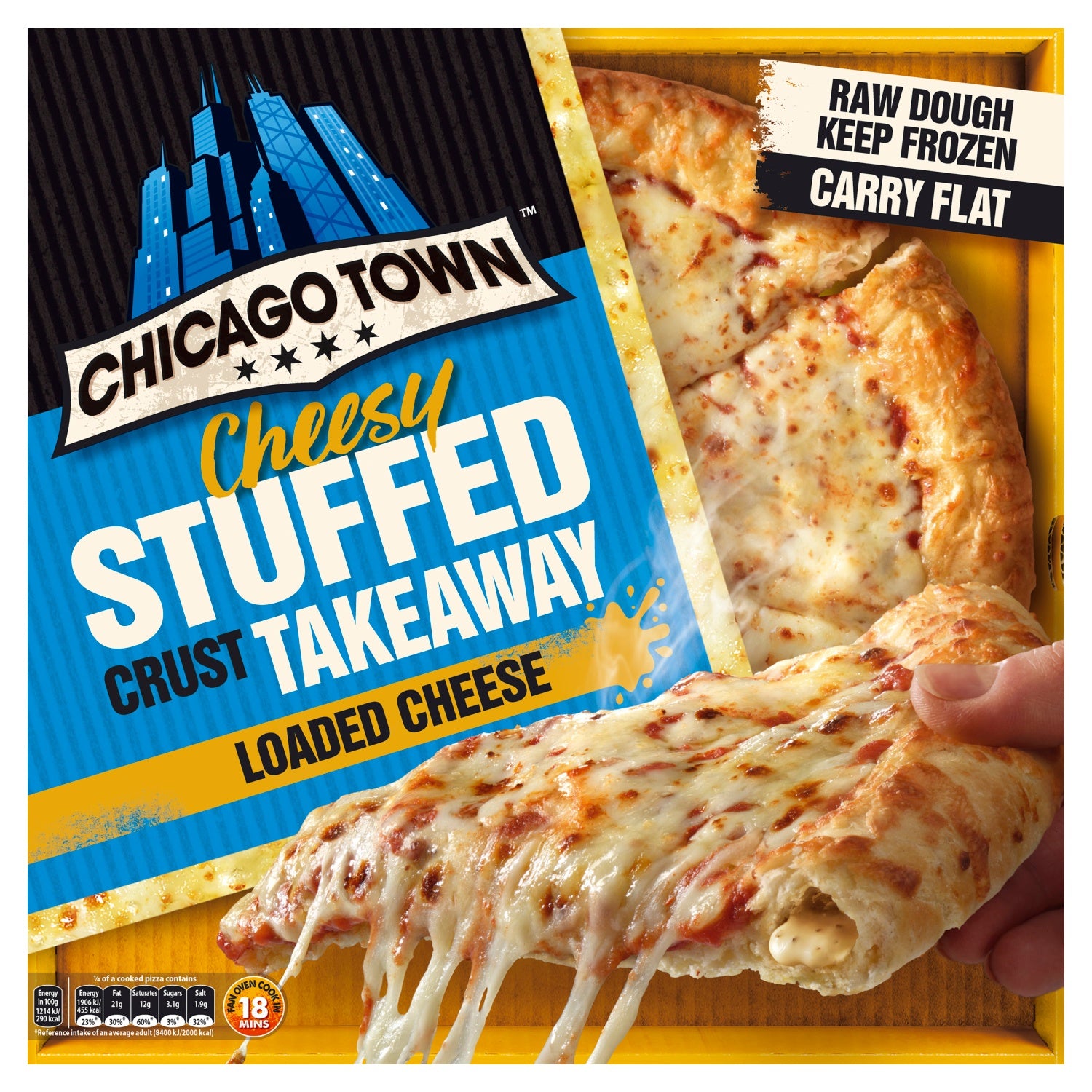 Chicago Town Cheesy Stuffed Crust Takeaway Loaded Cheese 630g