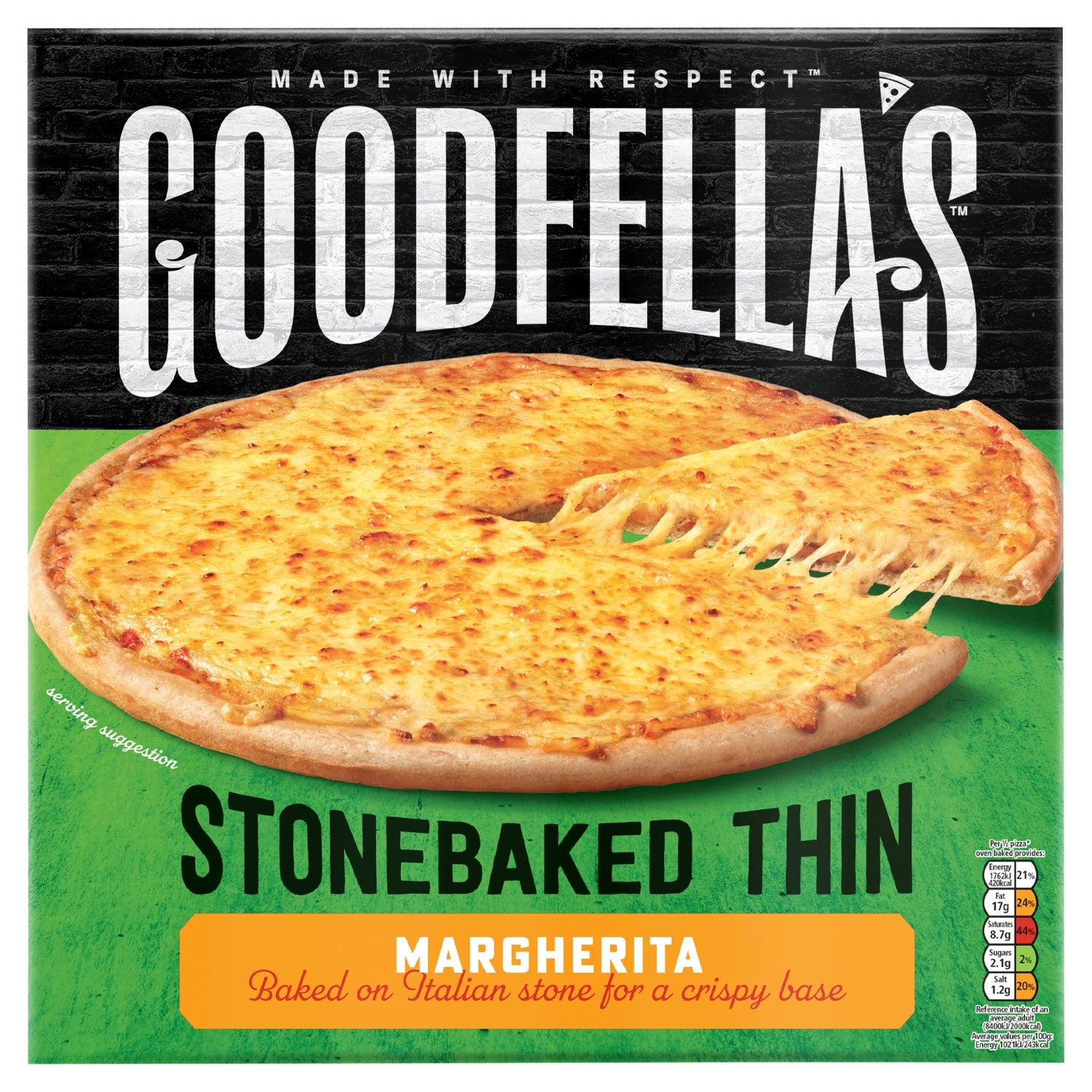 Goodfellas Stonebaked Thin Margherita 345g