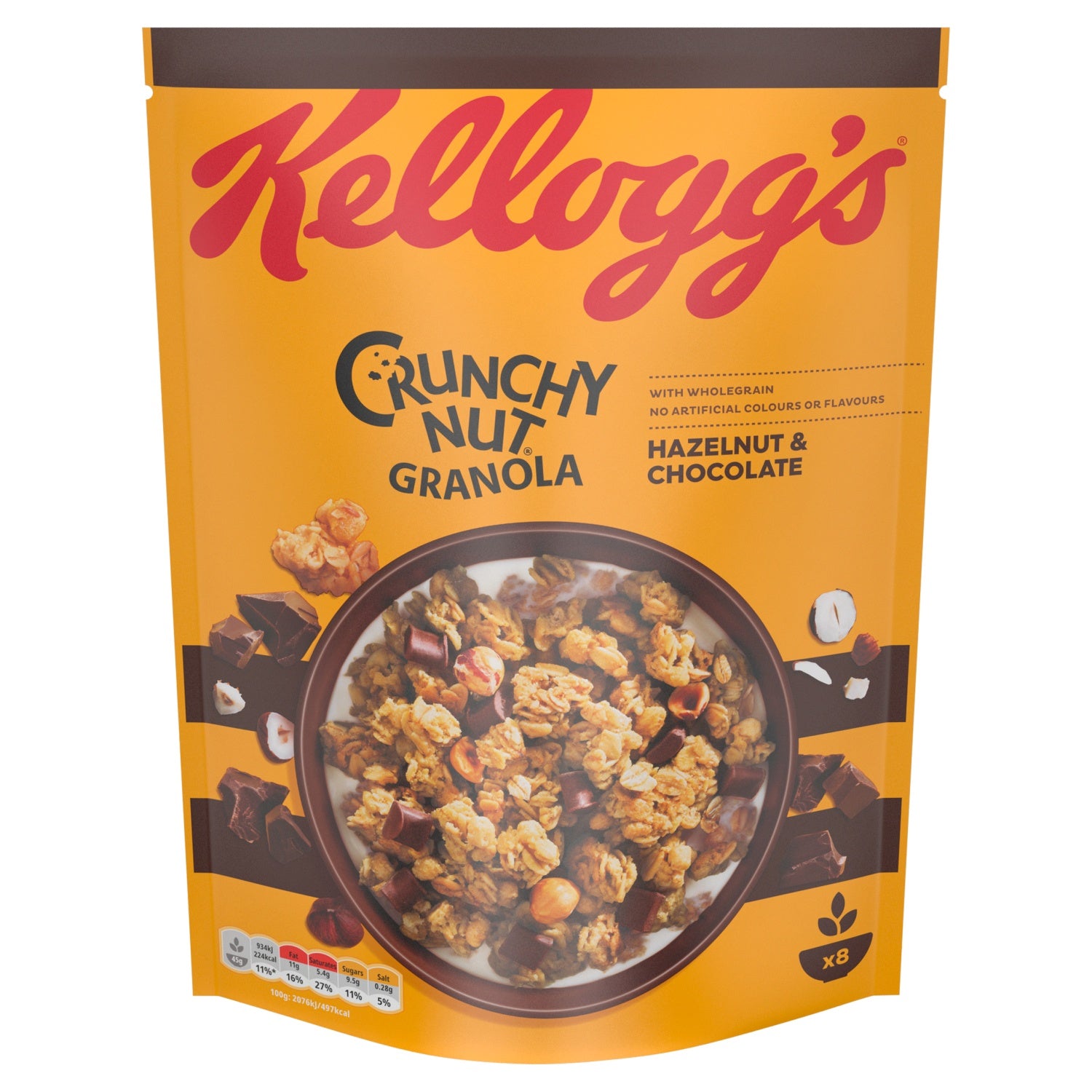 Kelloggs Crunchy Nut Glorious Oat Granola Hazelnuts Chocolate 380g