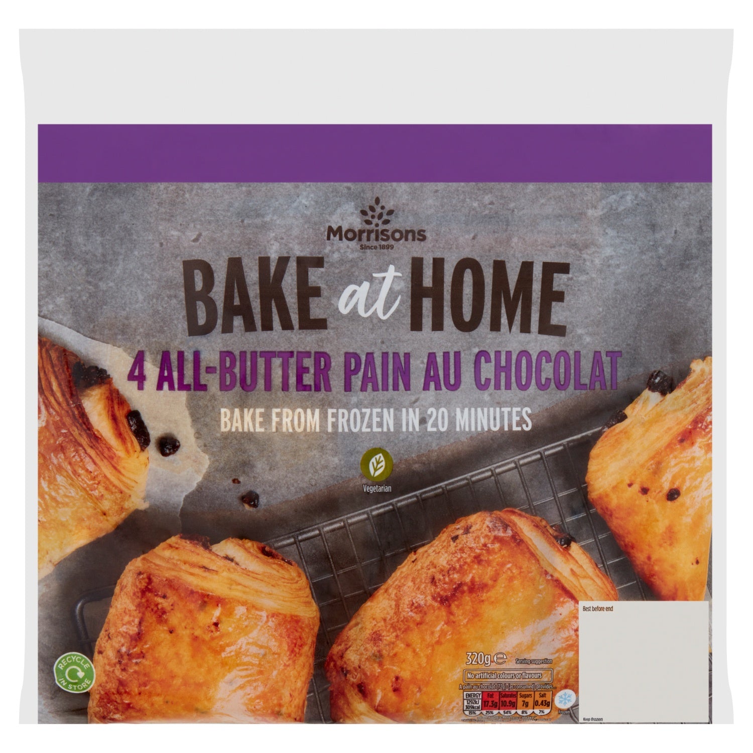 Morrisons 4 Pain Au Chocolat Frozen 320g