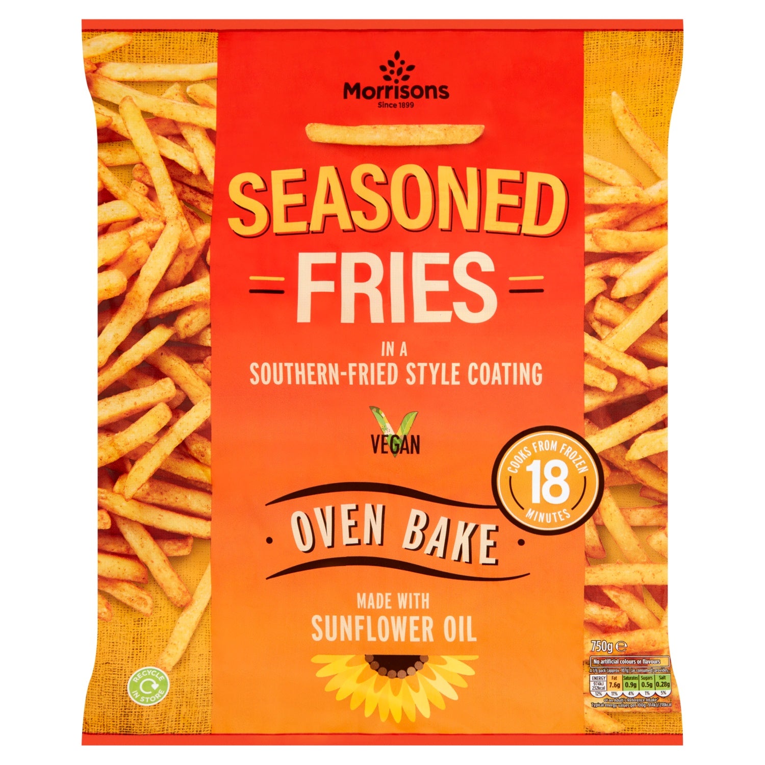 Morrisons Seasoned Fries 750g