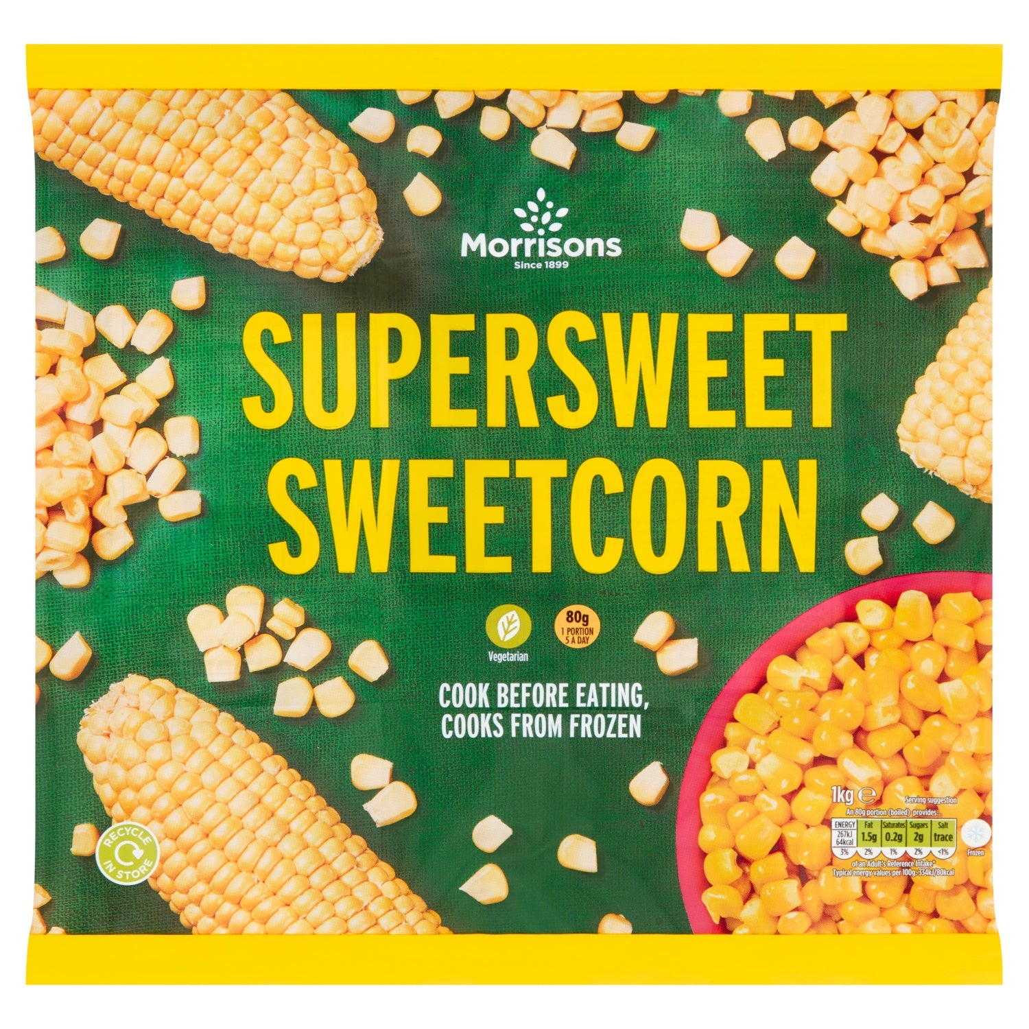 Morrisons Supersweet Sweetcorn 1kg